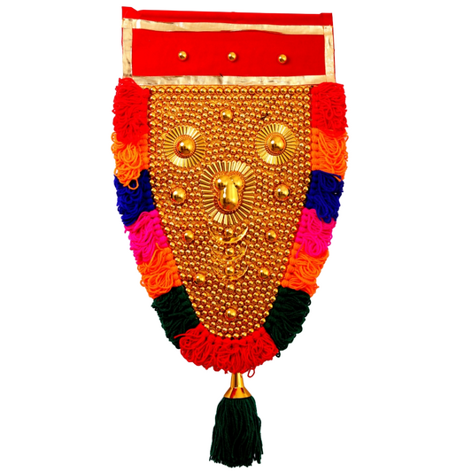 100% Hand Crafted Polymer Golden Finish Wall Hanging Netipattom by Trained and Experienced Artisans from Kerala.