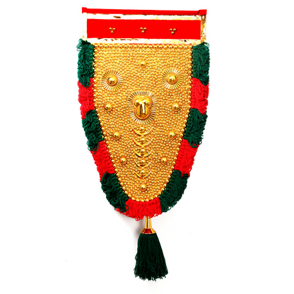 100% Hand Crafted Polymer Golden Finish Wall Hanging Netipattom by Trained and Experienced Artisans from Kerala.