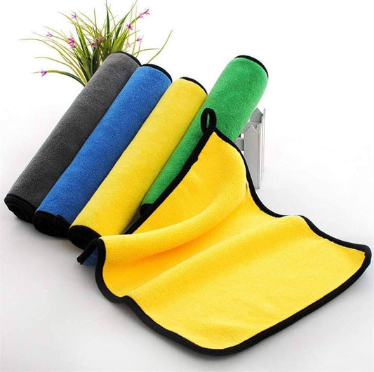 Microfiber Cloth for Car & Bike Cleaning and Detailing 800 GSM 40x40 cms, Double Sided, Multipurpose Extra Thick Plush Automotive Microfiber Towels