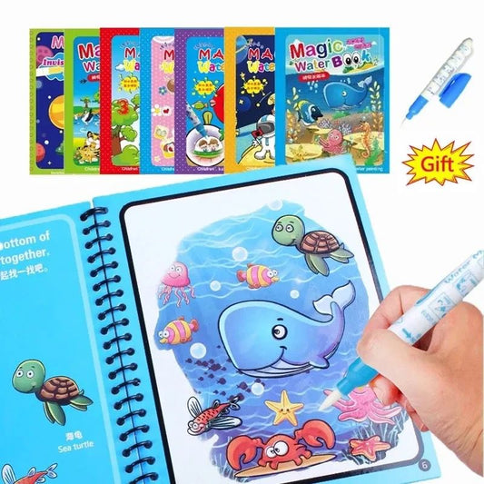 Quick Dry Re-Usable Magic Coloring Water Book Doodle with Magic Pen Painting Board for Children Education Drawing Pad