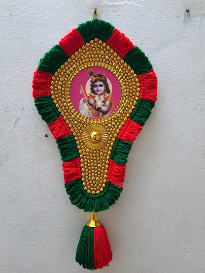 Exquisite Wall Hanging Nettipattam with Divine Elegance ( 2 Feet Length)