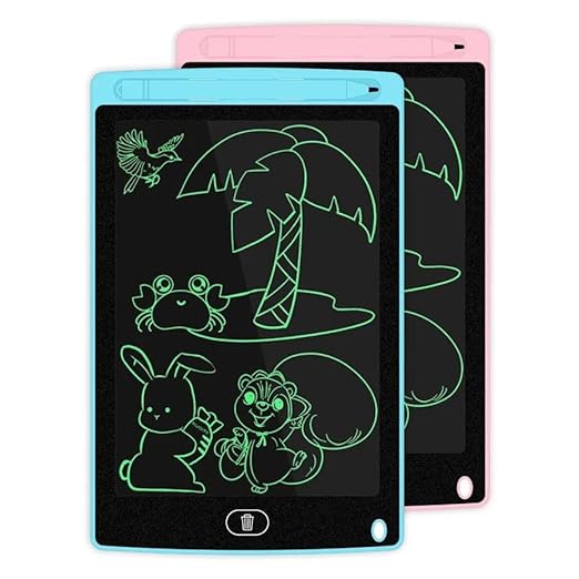 2 Nos of Digital Slate 8.5 Inch LCD Writing Tablet/Drawing Board/Doodle Board/Writing Pad Reusable Portable E Writer Educational Toys (Pack of 2)