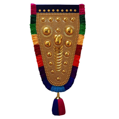 Nettipattam(Caparison) 100% Handcrafted Polymer Gold Finish Wall Decor for Living Room by Skilled Kerala Artisans